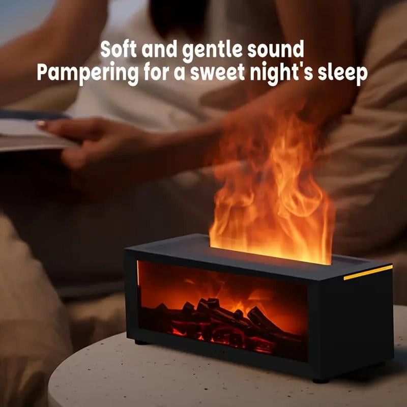 Fire Humidifier & Aroma Diffuser with 7-Color LED Flame Effect, Remote Colorful Fireplace Air Purifier Diffuser. Addict Lamp Diffuseressential Oil Diffuser, Aromatherapy Machine, with Humidifier Lamp Diffuser with Cool Mist